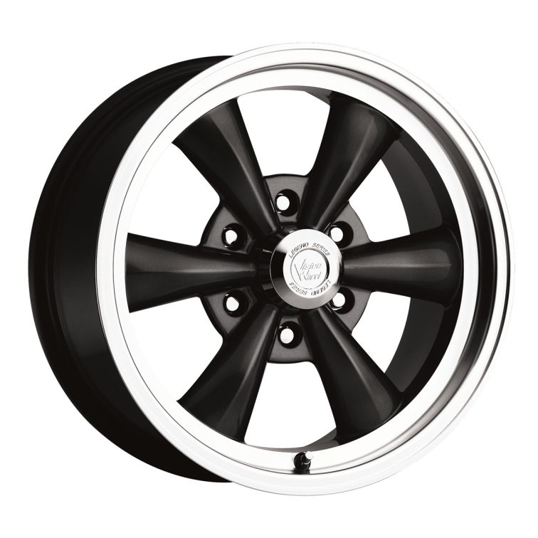 American Muscle 141 Legend 6  Gloss Black w Machined Lip