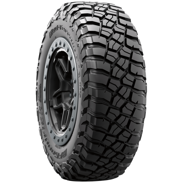 Fuel FC873 CHARGER + BFGoodrich Mud Terrain T/A KM3 Gloss Black Brushed Face Dark Tint