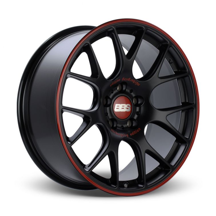 BBS CHR Flow Formed  Black w Red