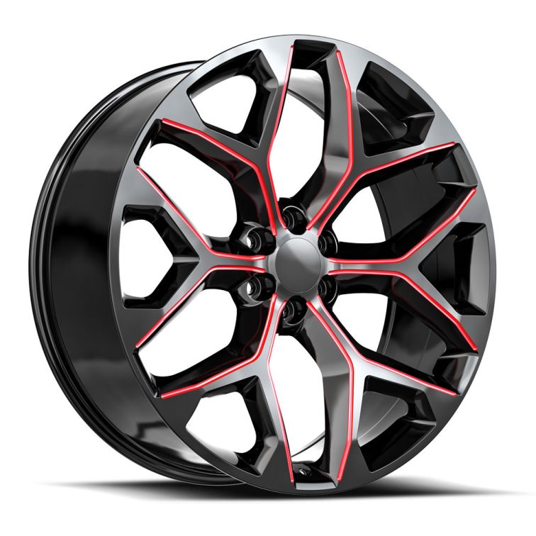 O.E. Revolution G-09  Gloss Black Red Milled