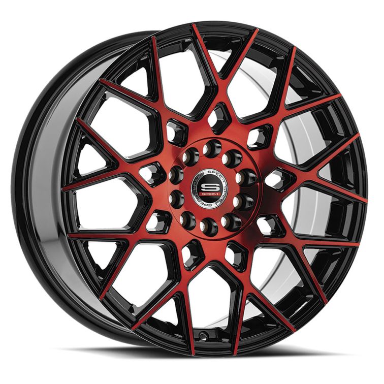 Spec-1 SP-52  Gloss Black Red Machined