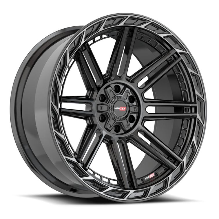 Vortek Off-Road VRP-501  Gloss Black Center & Diamond Cut Ring With Dark Tint