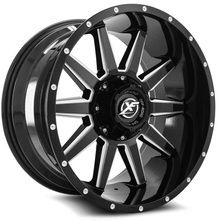 XF Off-Road XF-219  Gloss Black Milled