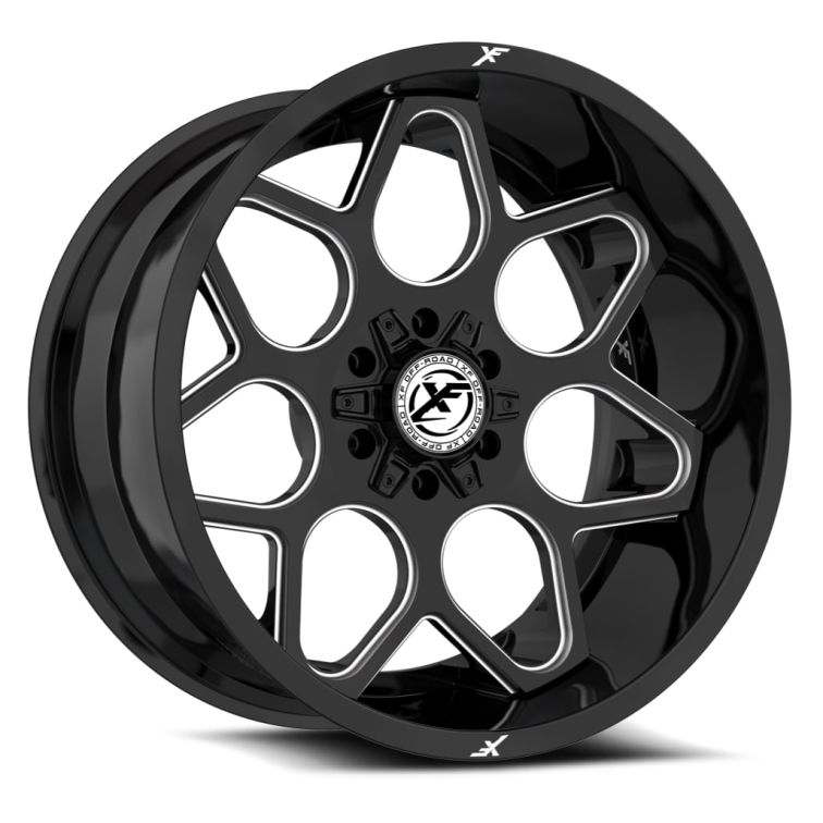 XF Off-Road XF-233  Gloss Black Milled