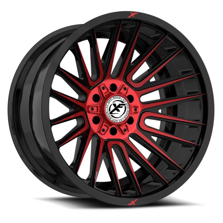 XF Off-Road XF-234  Gloss Black Red Machined