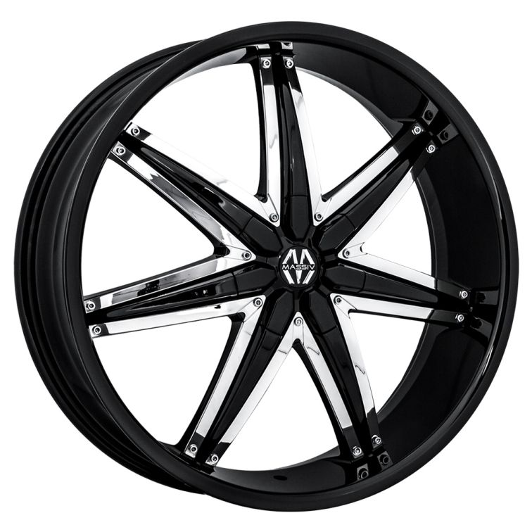 Massiv M923 Spline  Black Chrome Inserts