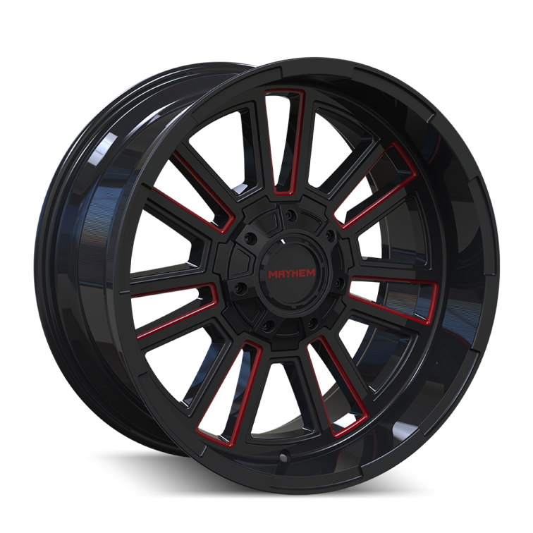 Mayhem 8115 APOLLO  Gloss Black Red Milled