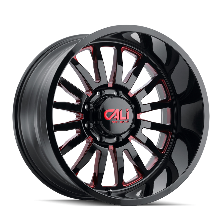 Cali Off Road 9110 SUMMIT  Gloss Black Red Milled