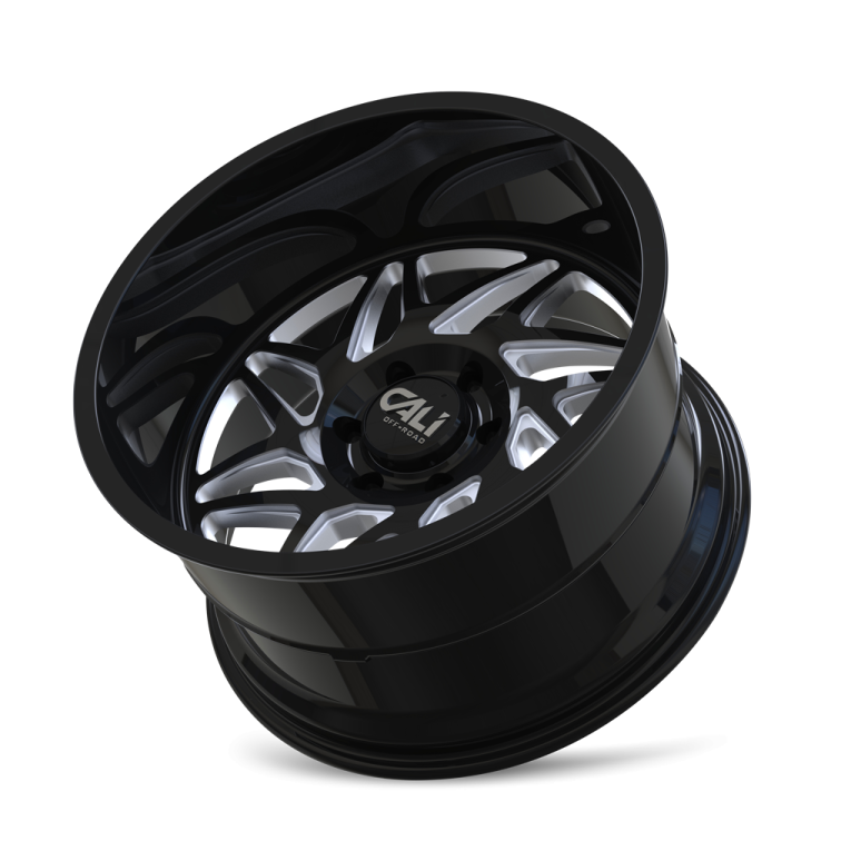 Cali Off Road 9112 GEMINI  Gloss Black Milled