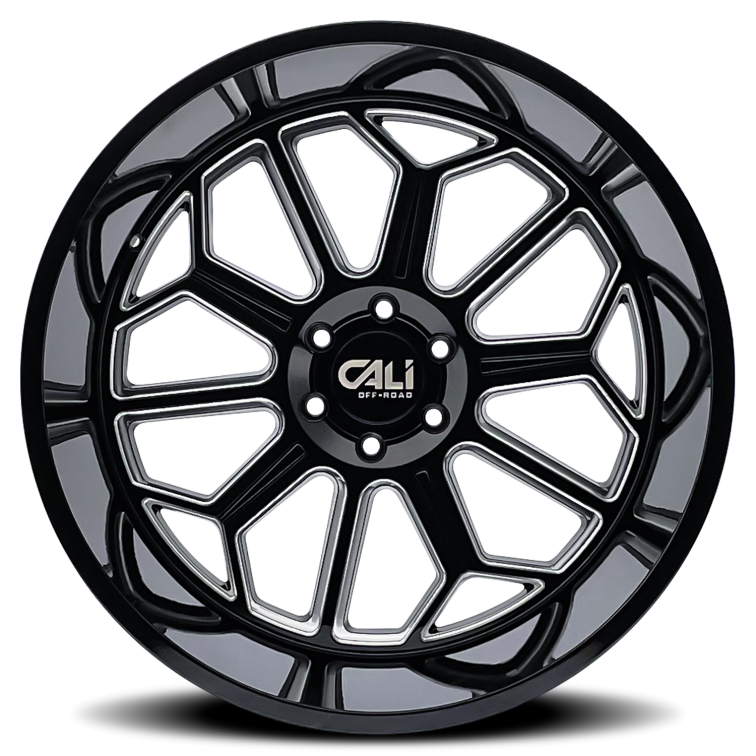 Cali Off Road 9117 AUBURN  Gloss Black Milled
