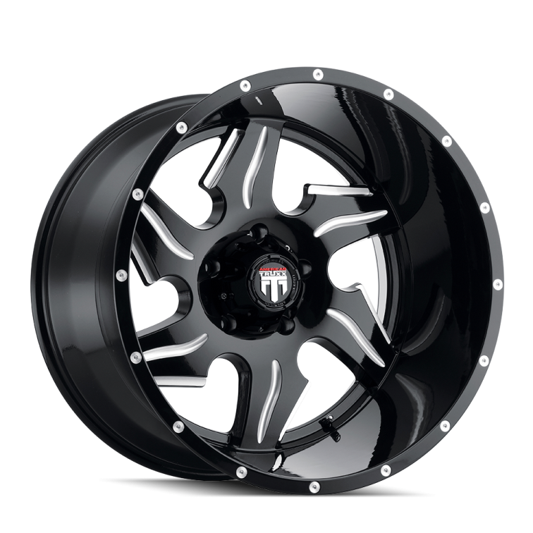 American Truxx AT163 NINJA  Gloss Black Milled