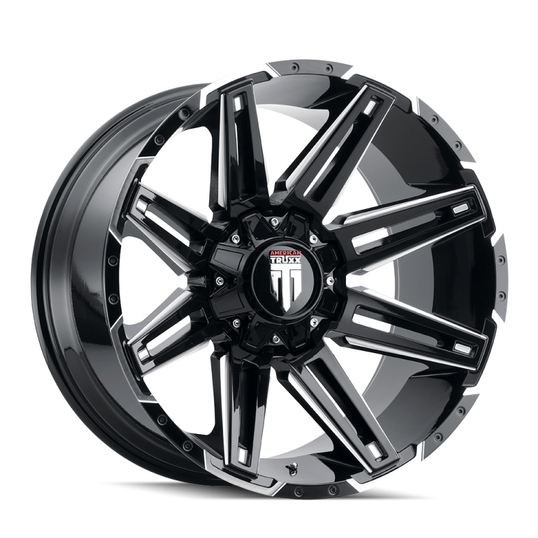 American Truxx AT1903 BOOM  Gloss Black Milled