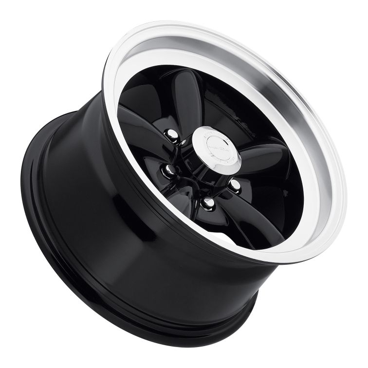 American Muscle 141 Legend 5  Gloss Black w Machined Lip