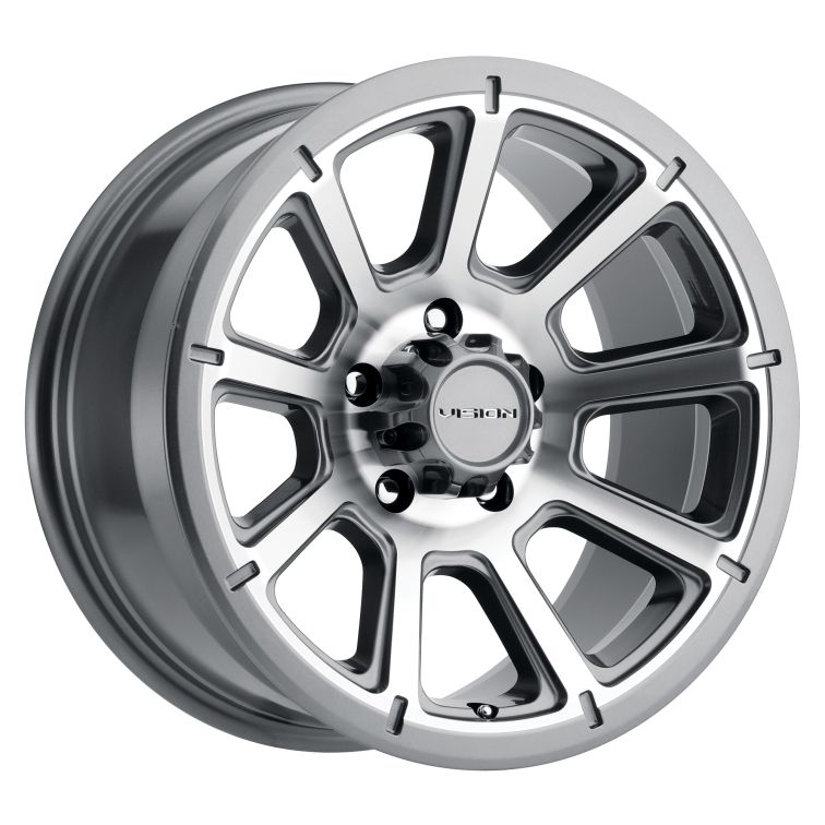 Vision Off Road 353 TURBINE Off Road  Gunmetal w Machined Face