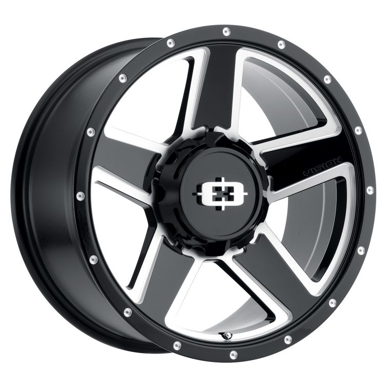 Vision HD 390 Empire  Gloss Black Milled Spokes