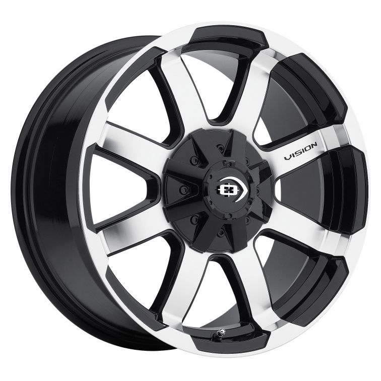 Vision Off Road 413 Valor  Gloss Black Machined Face