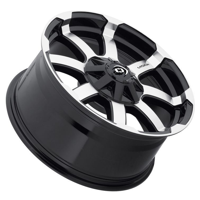 Vision Off Road 413 Valor  Gloss Black Machined Face