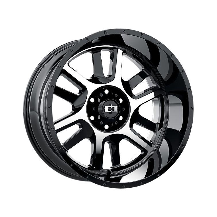 Vision HD 419 Split  Gloss Black Machined Face