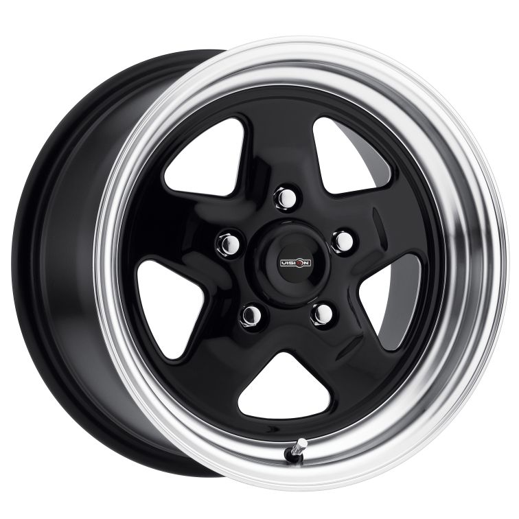 American Muscle 521 Nitro  Gloss Black w Machined Lip