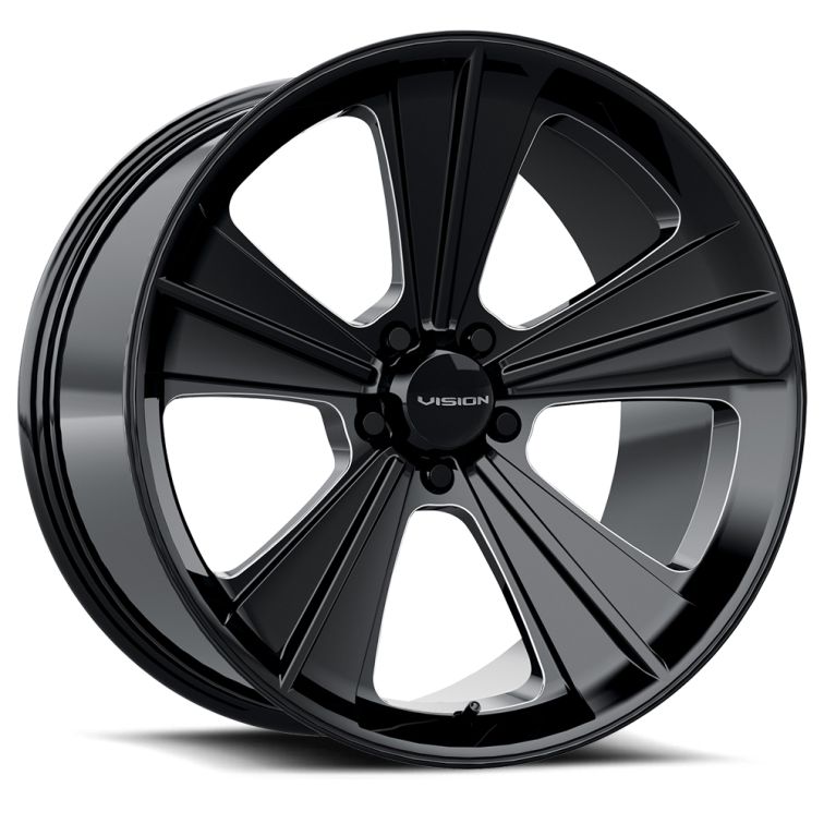 American Muscle V327 Missile  Gloss Black Milled