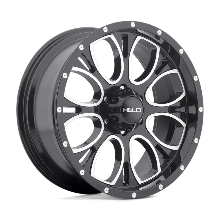 Helo HE879  Gloss Black Machined & Milled