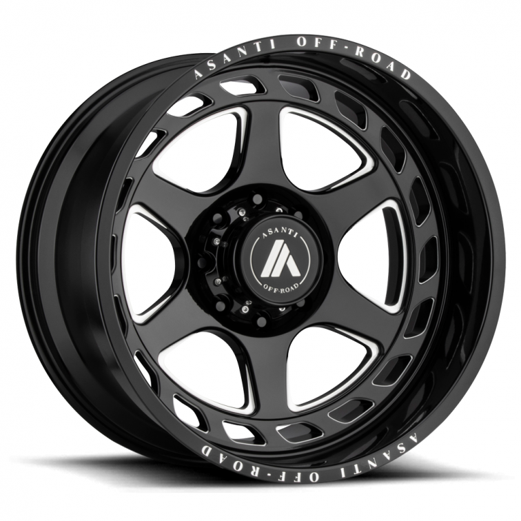 Asanti Off Road AB816 ANVIL  Gloss Black Milled