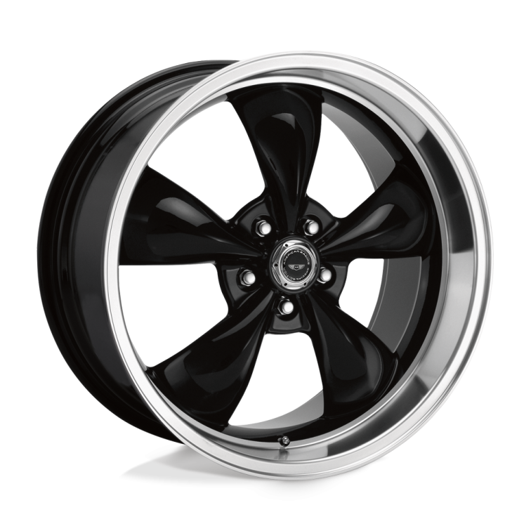 American Racing AR105 TORQ THRUST M  Gloss Black w Machined Lip