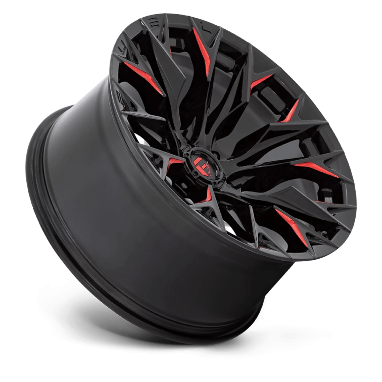 Fuel D823 FLAME  Gloss Black Red Milled