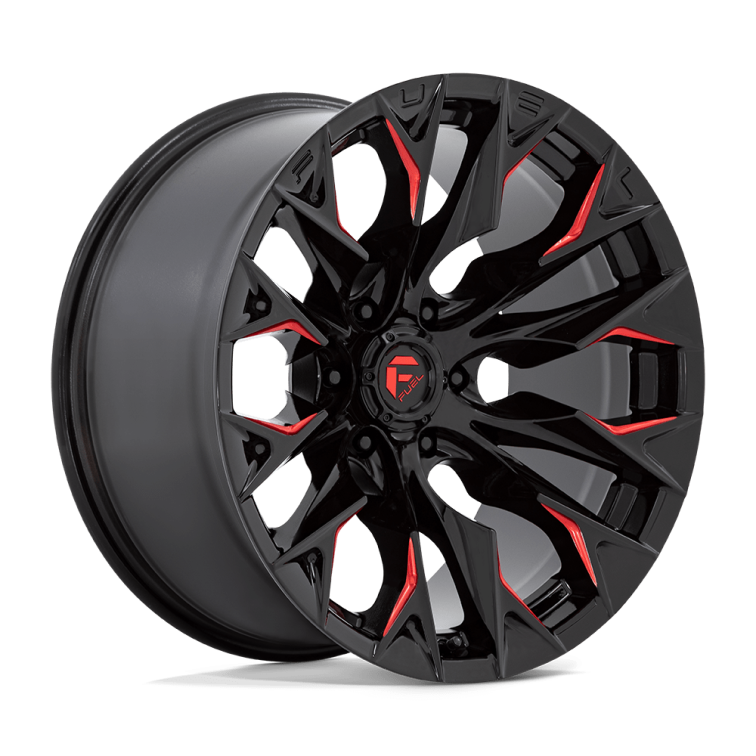 Fuel D823 FLAME  Gloss Black Red Milled