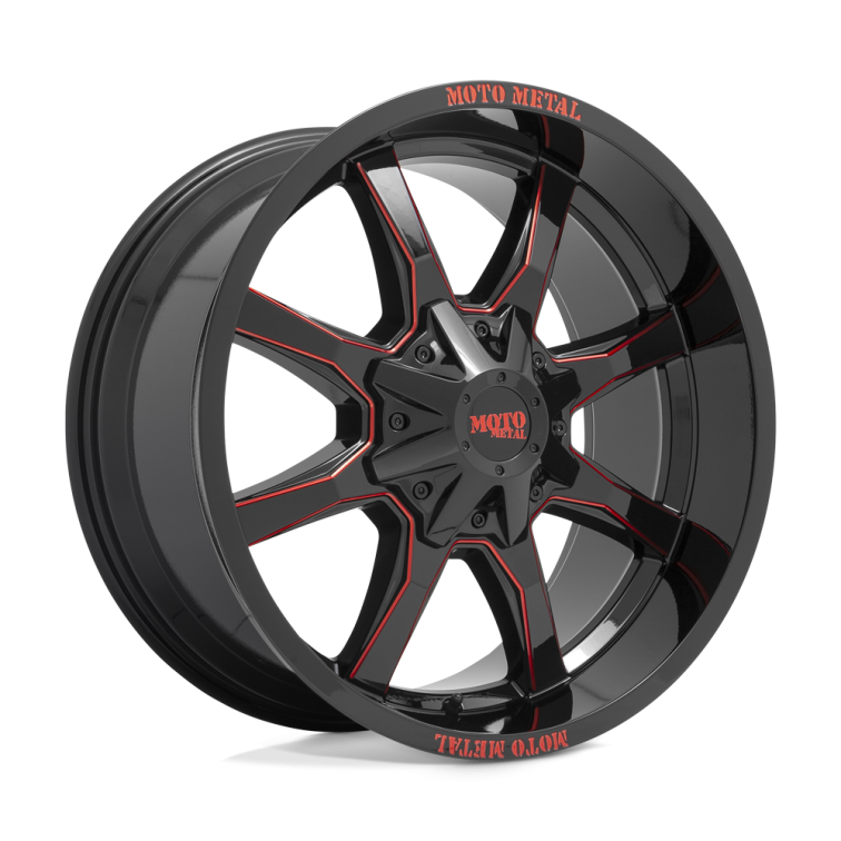 Moto Metal MO970  G-blk Milled Red Moto Metal Lp