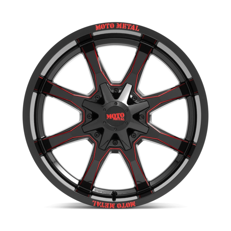 Moto Metal MO970  G-blk Milled Red Moto Metal Lp