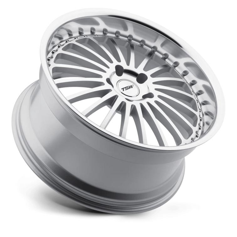TSW SILVERSTONE Silver Mirror Cut Face & Lip Wheels for Sale