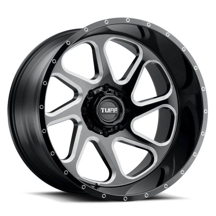 Tuff T2B  Black Milled Spoke
