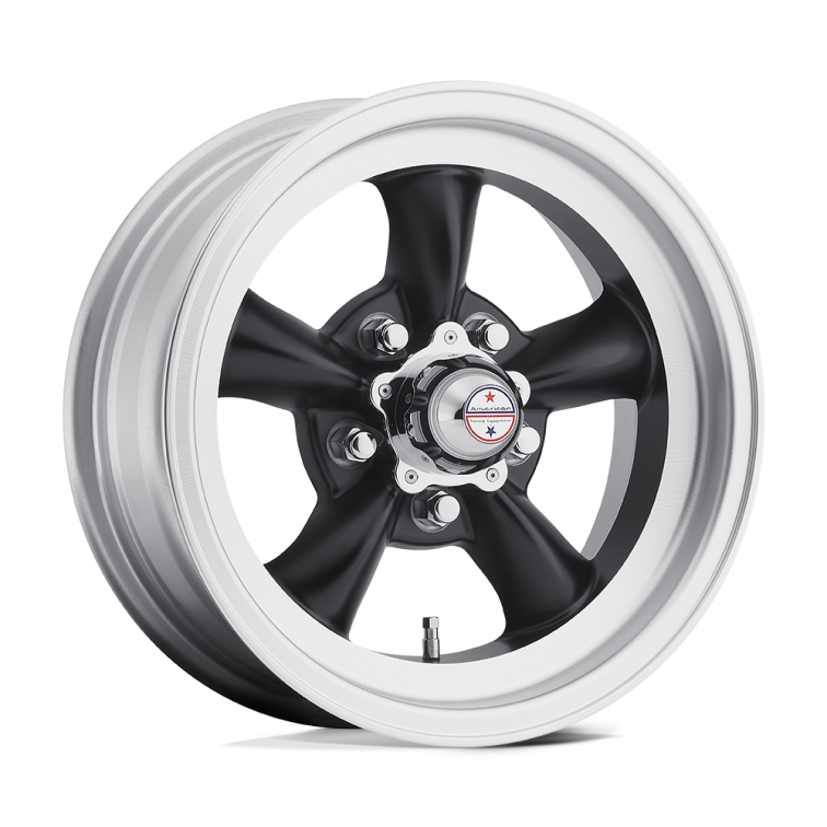 American Racing VN105 TORQ THRUST D  Satin  Black W/ Machined Lip