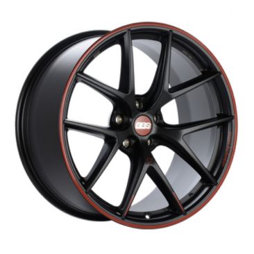 BBS CIR Flow Formed  Black w Red