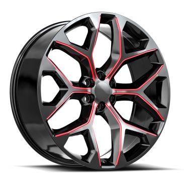 O.E. Revolution G-09  Gloss Black Red Milled
