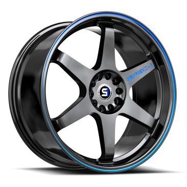 Spec-1 SPT-33  Gloss Black & Blue Line