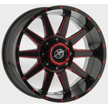 XF Off-Road XF-219  Gloss Black Red Milled