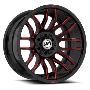 XF Off-Road XF-232  Gloss Black Red Milled
