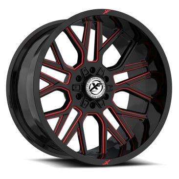 XF Off-Road XF-235  Gloss Black Red Milled