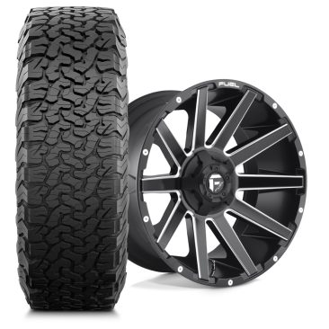 Fuel D616 CONTRA + BFGoodrich All-Terrain T/A KO2 Black Milled