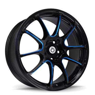 Konig 24BB Illusion  Gloss Black Blue Milled