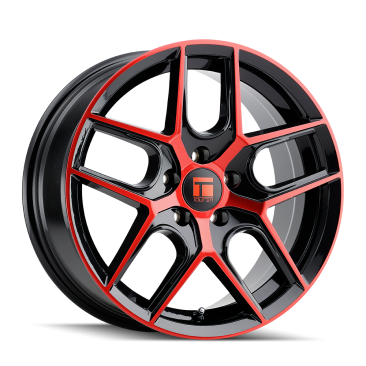 Touren 3279 TR79  Gloss Black Red Machined