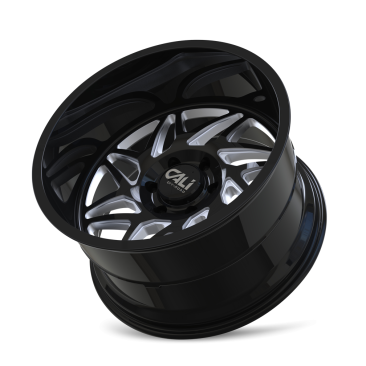 Cali Off Road 9112 GEMINI  Gloss Black Milled
