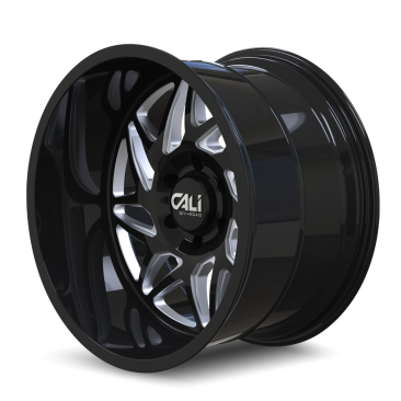 Cali Off Road 9112 GEMINI  Gloss Black Milled