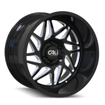 Cali Off Road 9112 GEMINI  Gloss Black Milled