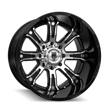 American Truxx AT154 BOMB  Gloss Black Machined