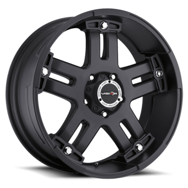 Vision Off Road 394  Matte Black w Machined Face