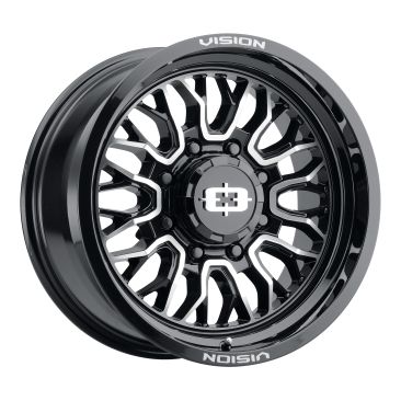 Vision Off Road 402 Riot  Gloss Black Machined Face