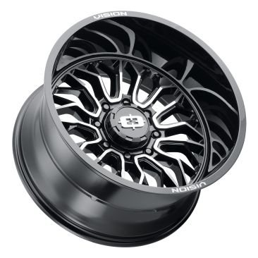 Vision Off Road 402 Riot  Gloss Black Machined Face